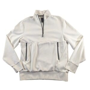BRAX LAB Lovis Quarter Zip‎ Technical Pullover Off White Cream Size M